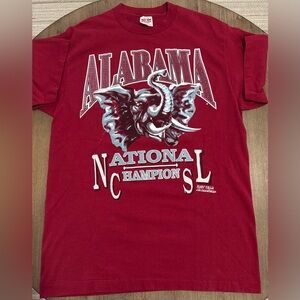 Vintage 1992 Alabama National Champions Red T-Shirt